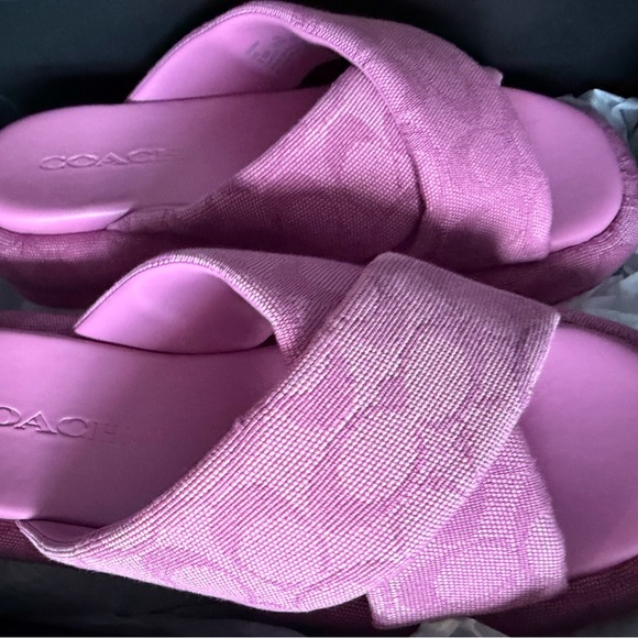 Coach Women's Vibrant Pink Sandals - Picture 8 of 11